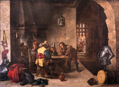 Wachstube mit der Befreiung des Heiligen Petrus von David Teniers the Younger